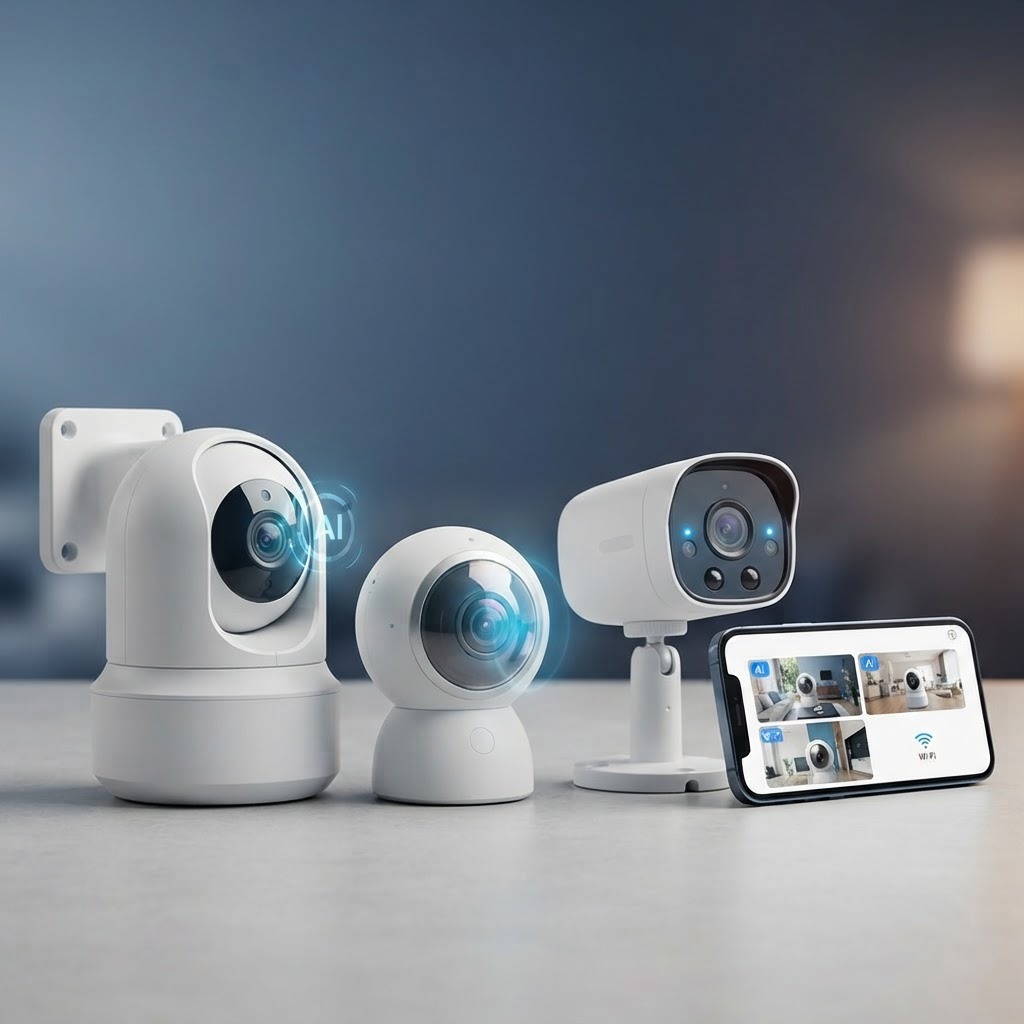 防犯カメラの機能まとめ|スマホ確認・夜間撮影・AI人体検知・PTZ・360度・Wi-Fi/有線の違いを解説